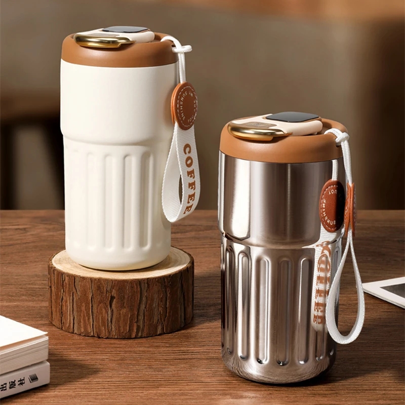 Smart Water Bottle Tracker - 450ml paslanmaz çelik akıllı yalıtım kahve