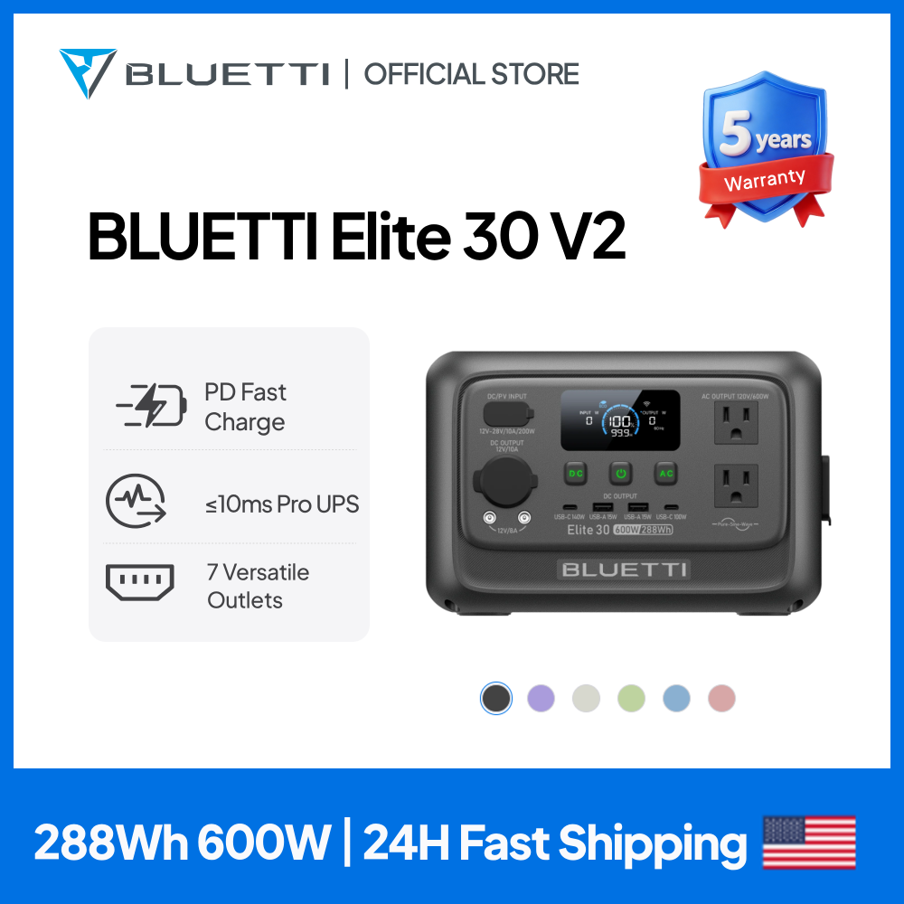 Solar Powered Charger - 【Yenileme】BLUETTI Elite 30 V2 Taşınabilir Güç