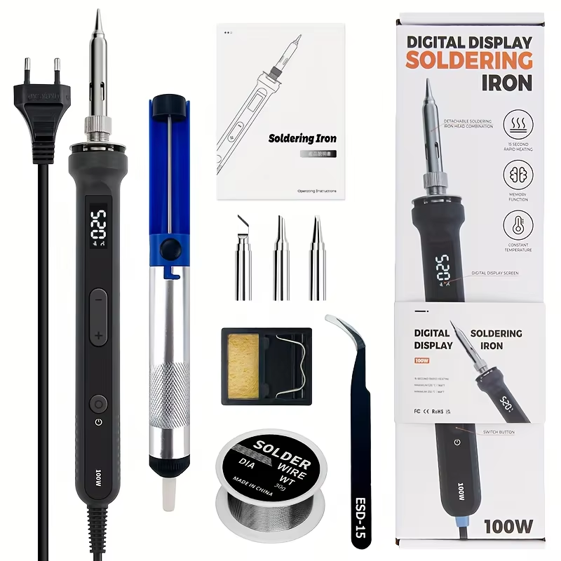 Electronic Gadgets - 100W Dijital Havya Kiti, Ayarlanabilir Sıcaklıklı