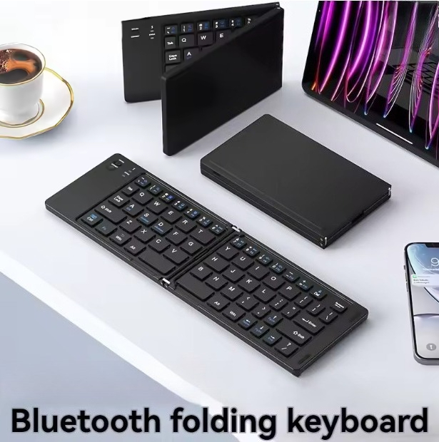 Wireless Keyboard Mini - Taşınabilir Mini Katlanabilir Kablosuz Klavye İnce