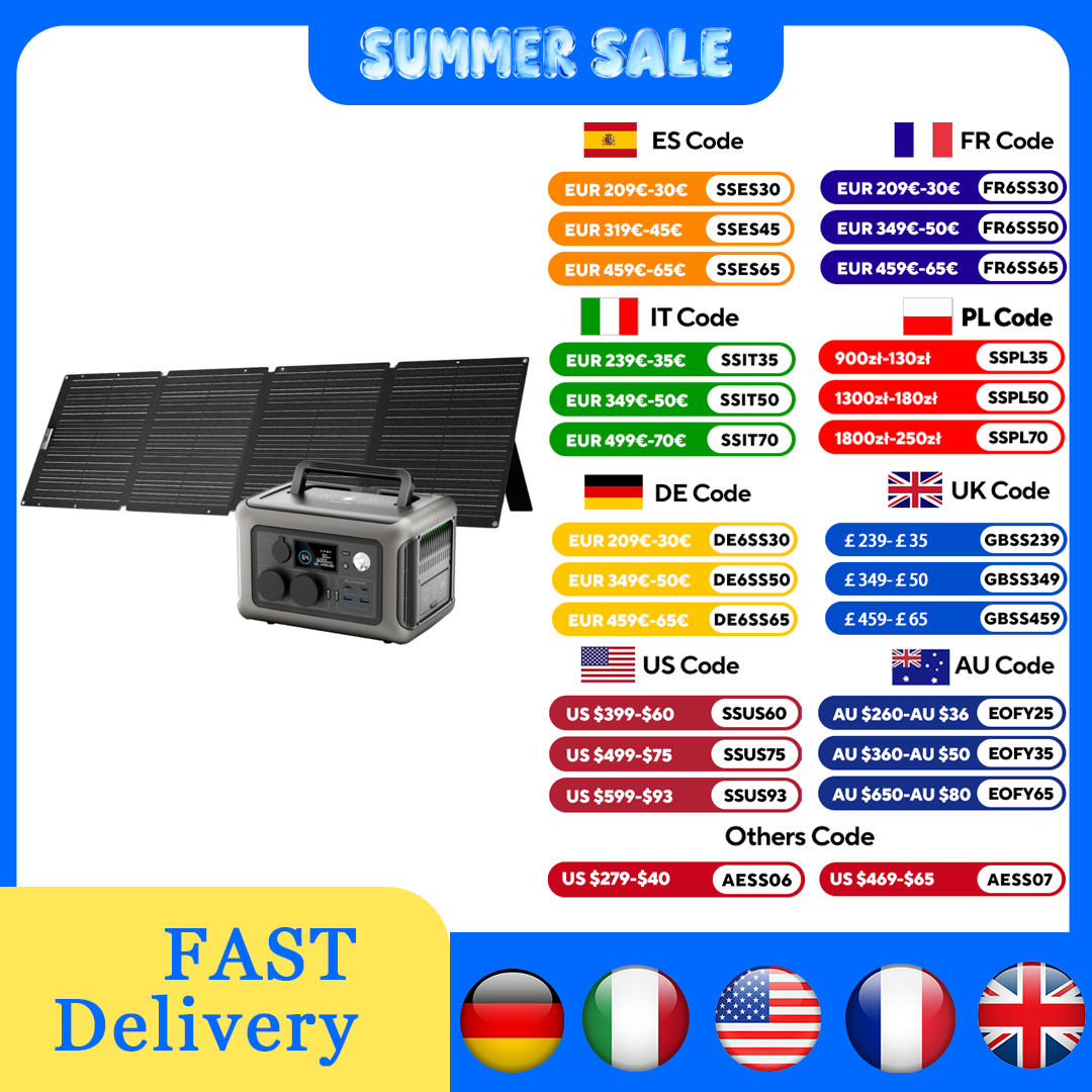 Solar Powered Charger - ALLPOWERS R600 Güç İstasyonu 299Wh 600W