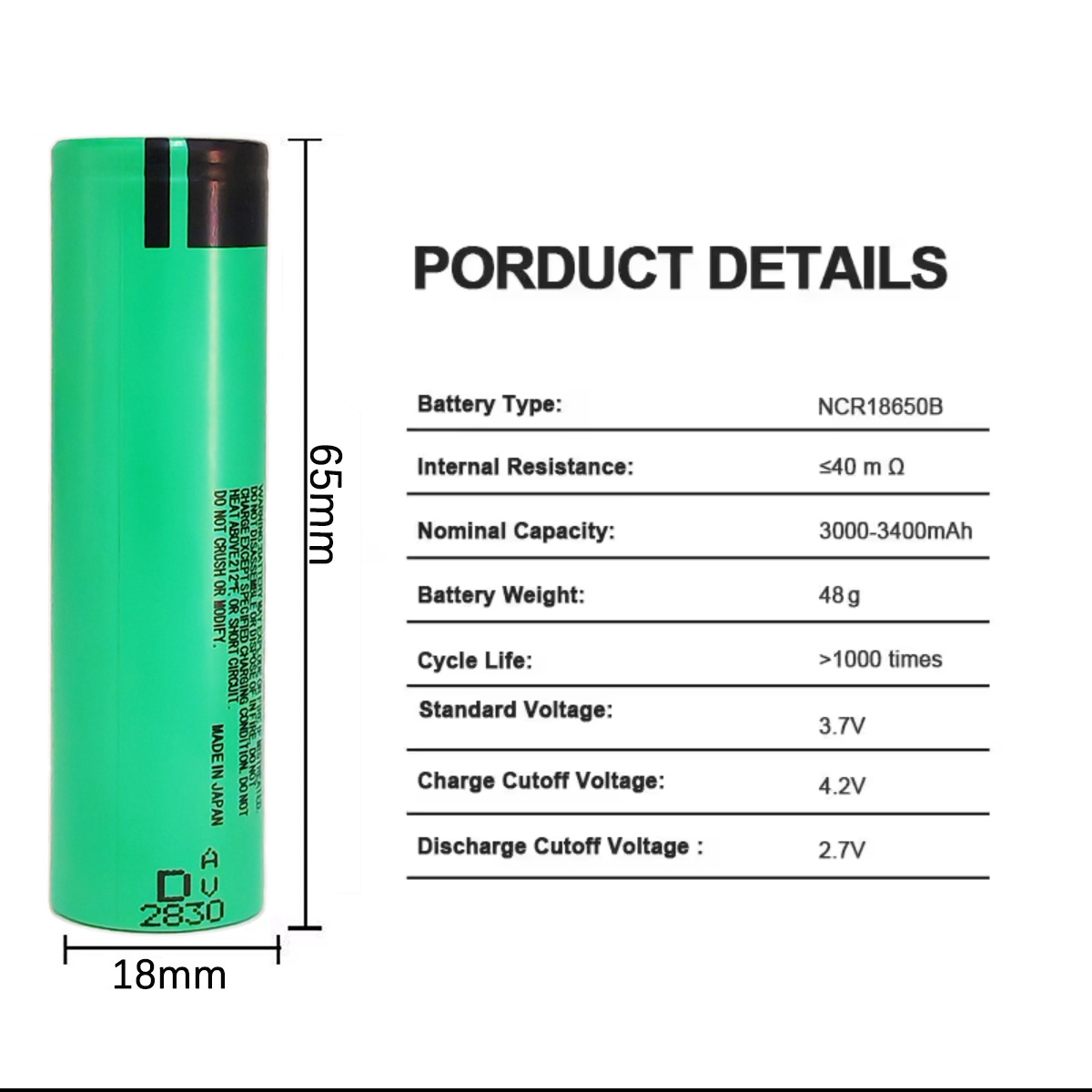 18650 Pil 3.7V 3000MAH Yüksek  - Electronics And Gadgets Ce incelemesi ve fiyatı