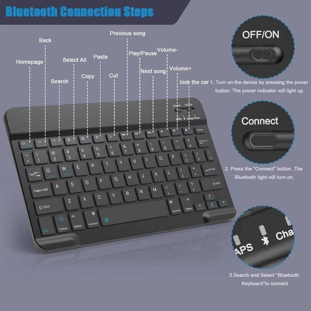 Bluetooth 5.0 Kablosuz Klavye  - Wireless Keyboard Mini incelemesi ve fiyatı
