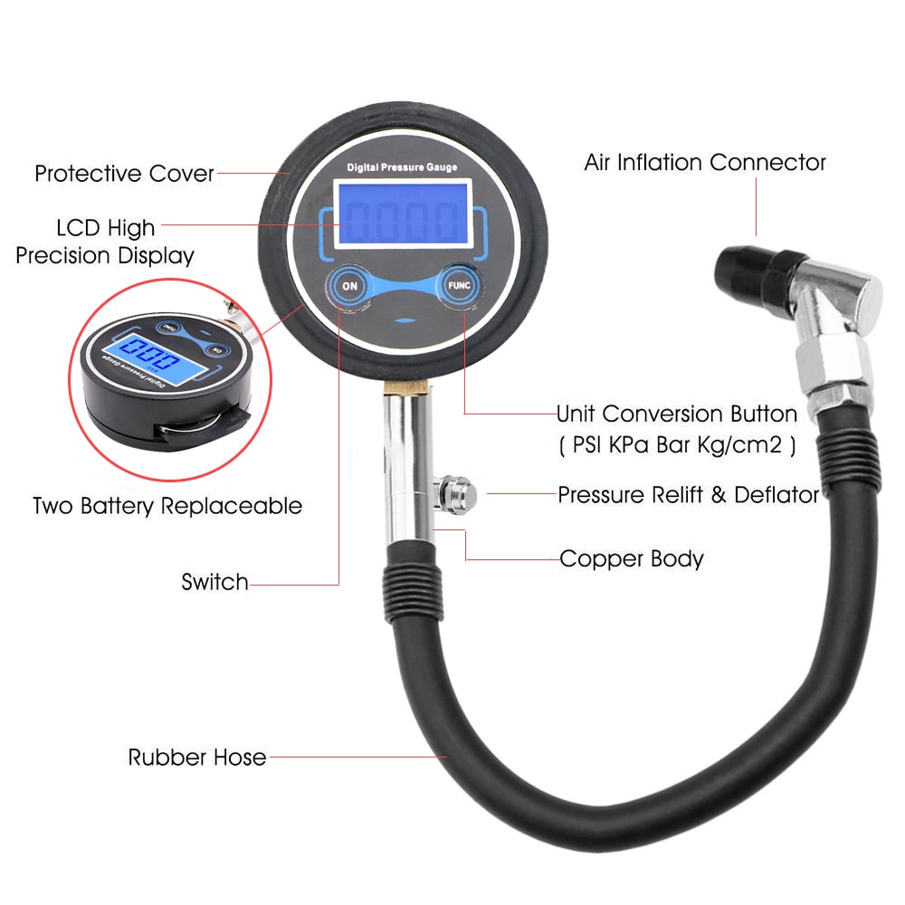0-200Psi lastik basınç gösterg - Electronics Quiz incelemesi ve fiyatı