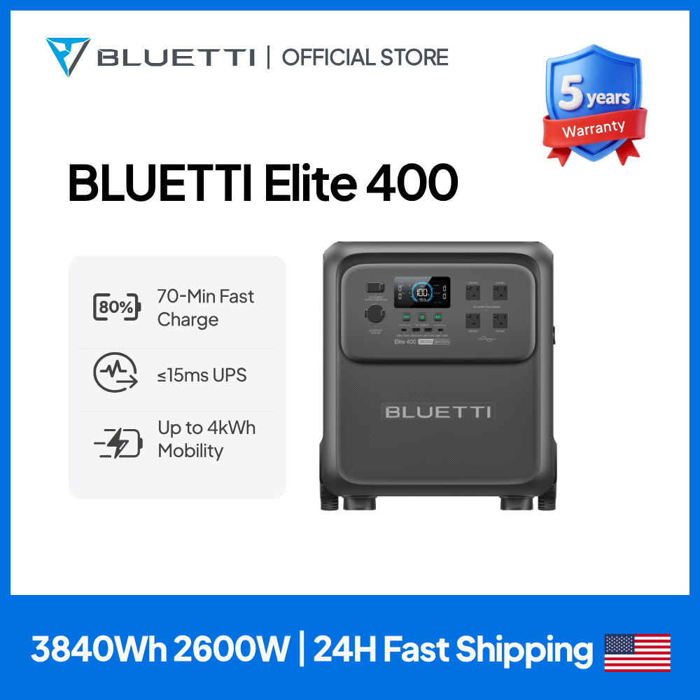 BLUETTI Elite 400 2600W 3840Wh - Solar Powered Charger incelemesi ve fiyatı