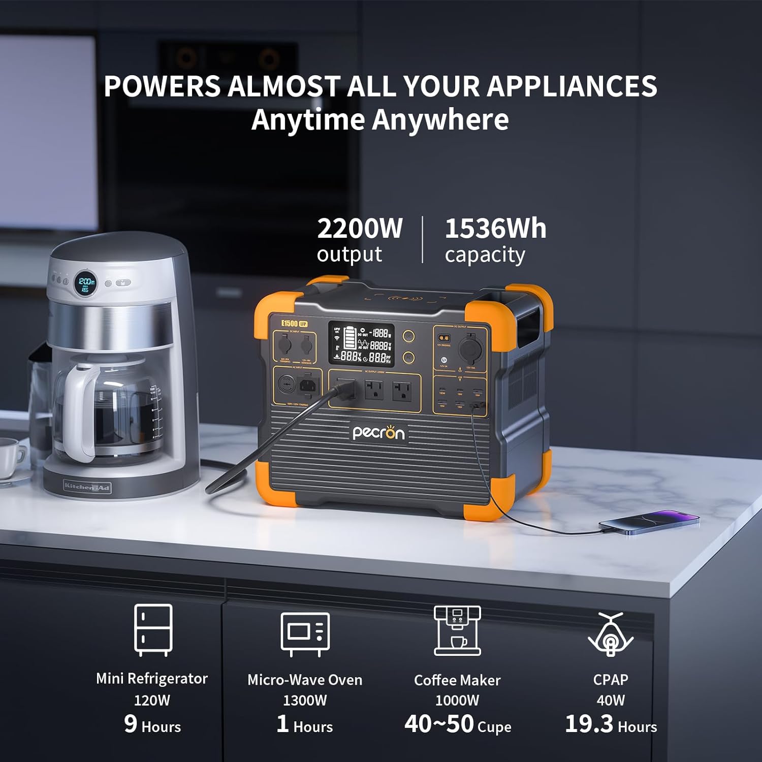 Uesd-Pecron E1500LFP 2200W 153 - Solar Powered Charger incelemesi ve fiyatı