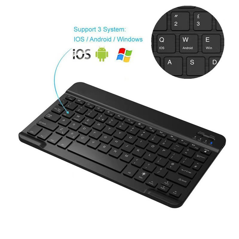 7 renkler RGB Bluetooth klavye - Wireless Keyboard Mini incelemesi ve fiyatı